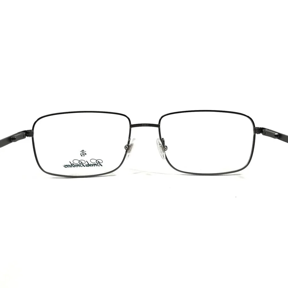 Brooks Brothers Eyeglasses Frames BB1034 1512 Grey Square Wire Rim 55-17-145